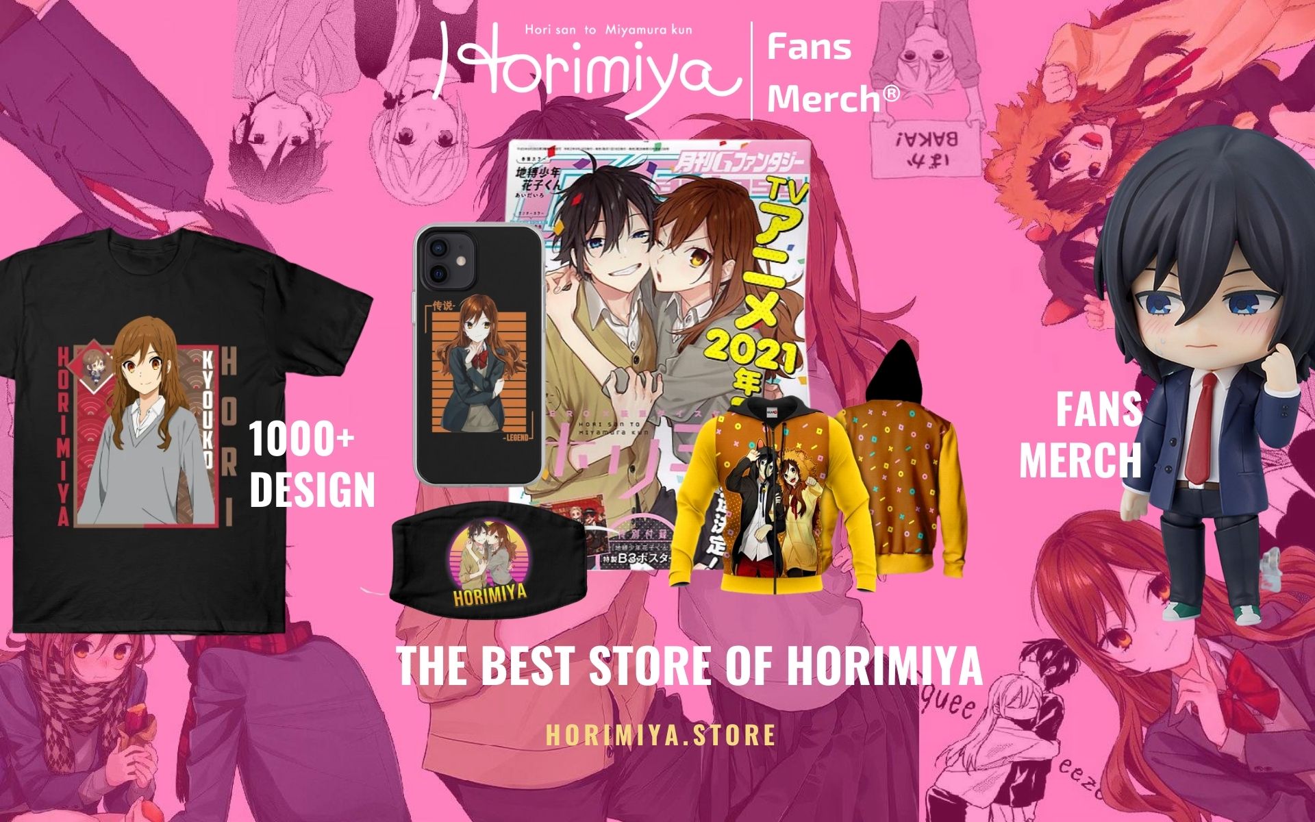 Biểu ngữ web hàng hóa Horimiya 1 - Cửa hàng hàng hóa Horimiya