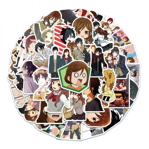 10 50Pcs set Cartoon Horimiya Anime Graffiti Sticker For Kids Fashion Laptop Decals Case Luggage Helmet 2 - Horimiya Merch Store