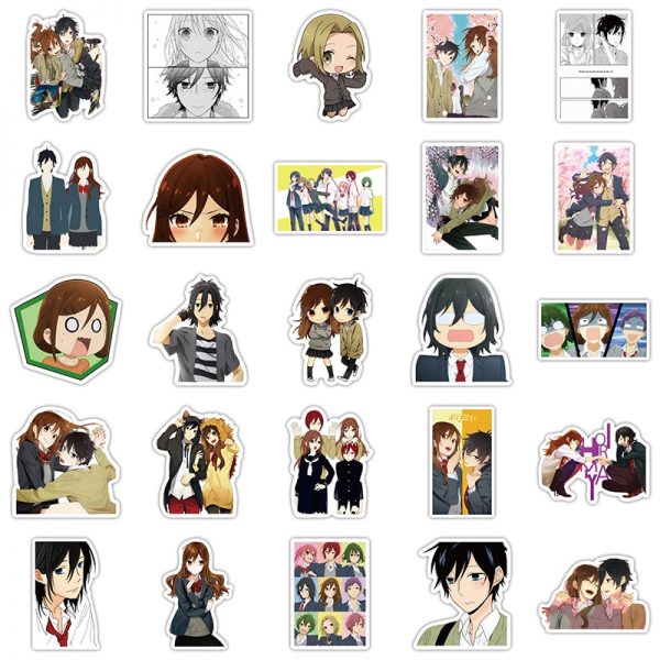10 50Pcs set Cartoon Horimiya Anime Graffiti Sticker For Kids Fashion Laptop Decals Case Luggage Helmet 3 - Horimiya Merch Store