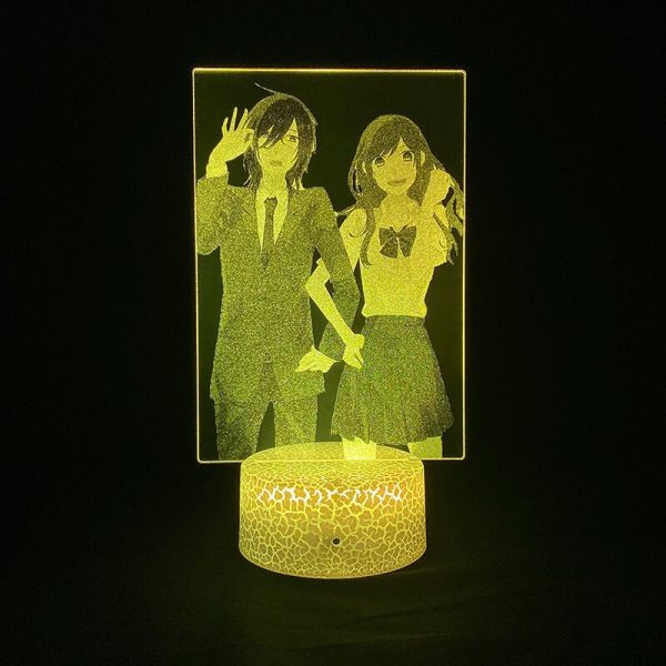 3D Picture Lamp Anime Nightlight RGB Color Horimiya Alarm Clock Base Bedside Fans Around Room DecorTeenager 1 - Horimiya Merch Store