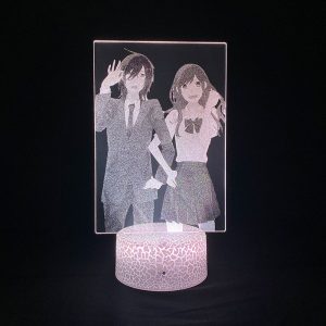 3D Picture Lamp Anime Nightlight RGB Color Horimiya Alarm Clock Base Bedside Fans Around Room DecorTeenager - Horimiya Merch Store