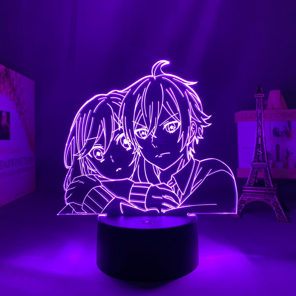 3d Led Light Anime Hori San To Miyamura Kun for Bedroom Decor Night Light Kids Brithday 1 - Horimiya Merch Store