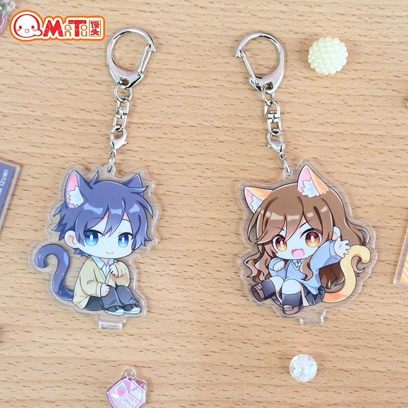 Gonii Cute Anime Keychains, Kawaii Keyring Merchandise, Gifts for Friends and Cute Anime Fans